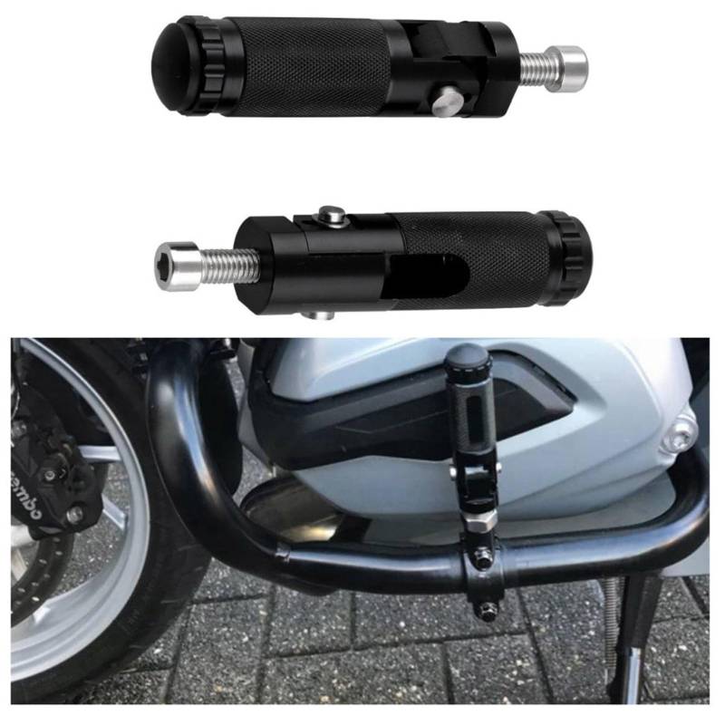 1 Paar Fußrasten Motorrad, Aluminium Pedale für Motorrad Elektroauto 8MM Universal, 8mm Schrauben Installieren CNC Aluminium Fußrasten Pedale Auflager, Kompatibel Mit 8 mm Schloss von SEIYOGDS