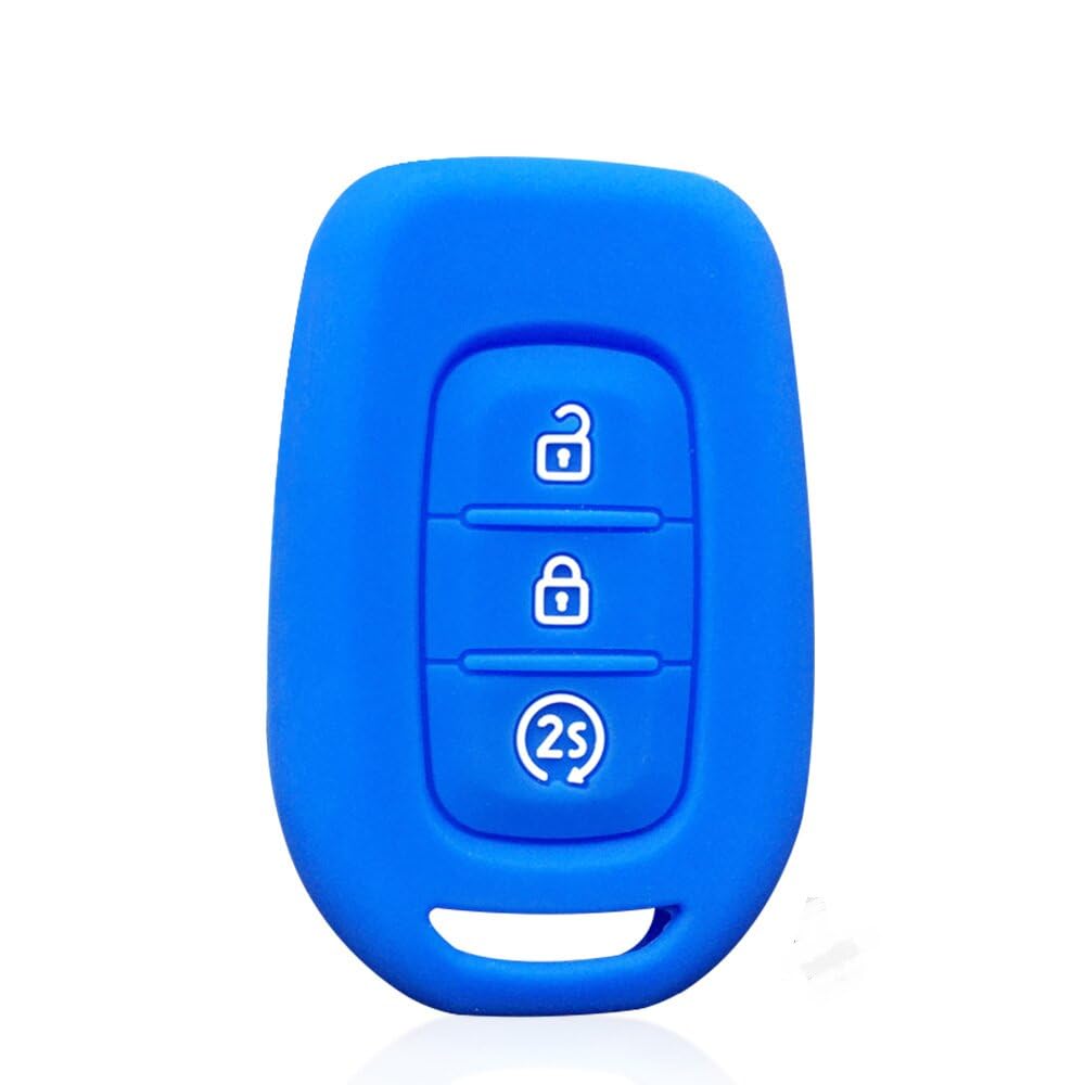 SELIYA 3-Tasten-Autoschlüssel-Fernbedienungshülle, passend für Renault Clio 5 Twingo Logan 2021 Stepway, passend für Dacia Sandero Stepway 2021 Duster Key Cover, A Model Blue von SELIYA