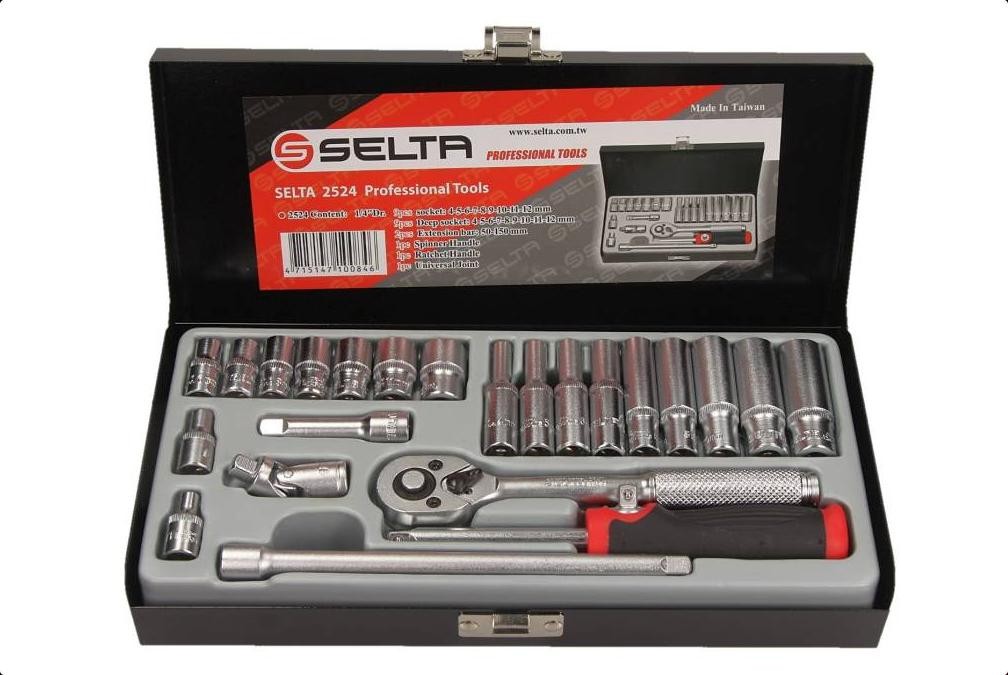 SELTA Werkzeugset SE-2524 Werkzeugsatz,Steckschlüsselsatz,Werkzeug Set,Werkzeug Kit von SELTA