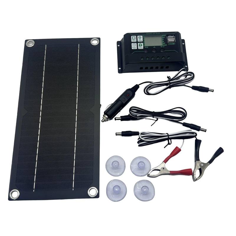 600W Solarpanel Kits Solar Panel Ladevorrichtung 100A Controller Solar Panel Kits Mit Ladekabel Batterieklamme von SELiLe