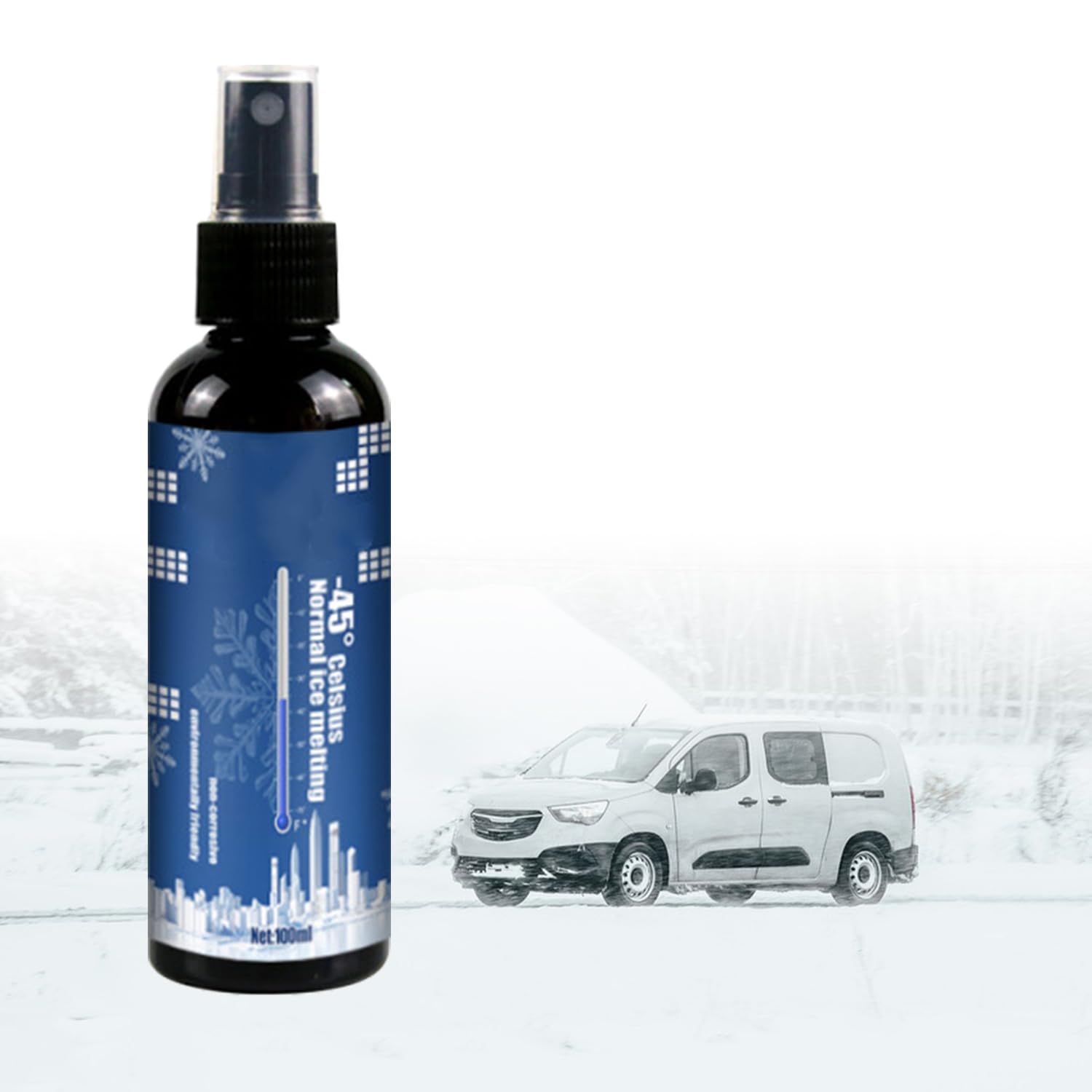 SEMINISMAR Enteisungsspray Für Autoscheiben,100ml Auto Scheibenenteiser,Scheibenenteiser Spray,Enteiserspray Auto Scheibe,Effektiver Scheiben Enteiser Für Auto,Autoscheiben Entfroster von SEMINISMAR