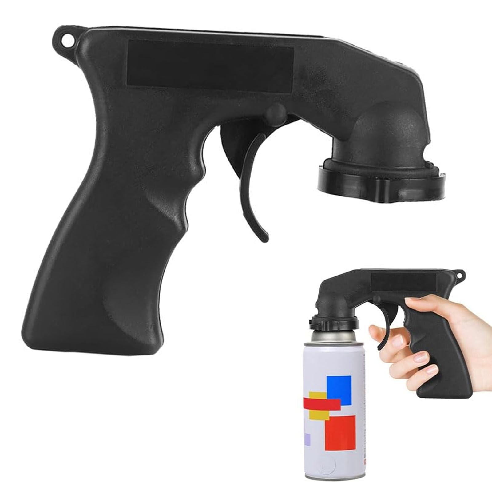 Original Pistolengriff für Sprühdosen,Sprühdosen Handgriff Universal,Spraydosen Handgriff,Halter Griff,Lackdosenhalter,Aufsatz für Sprühdose,Griff für Sprühpistole,Schwarz von SEMINISMAR