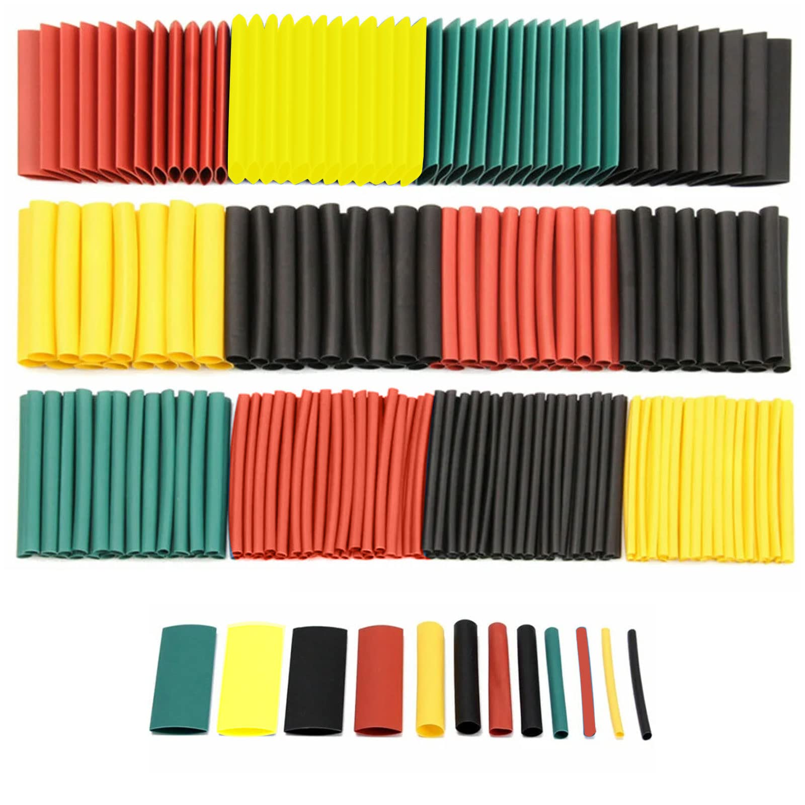 Schrumpfschlauch Set,Schrumpfschlauch,Electrical Wire Cable Wrap Sortiment Elektrische Isolierung Tube Kit,mit 8 Verschiedene Größen Heat Shrink Tube,Heat Shrink Tube Wire Wrap Assortment,164 PCS von SEMINISMAR