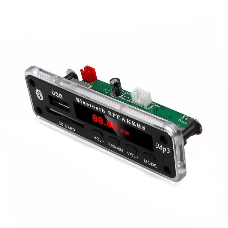 Decoding Board, Wireless Bluetooth DC 5-12V MP3 WMA Decoder FM AUX USB SD Audio Modul für Auto Musik Lautsprecher von SENRISE