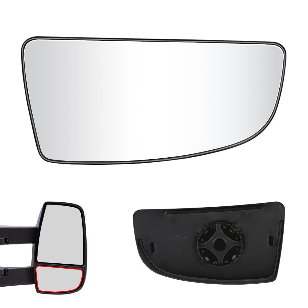 SENZEAL Spiegelglas Rechts Beifahrerseite mit Trägerplatte für Ford Transit MK8 2014-2022 1855102 BK3117A700AB Außenspiegel Glas Ersatz (Unten Rechts) von SENZEAL