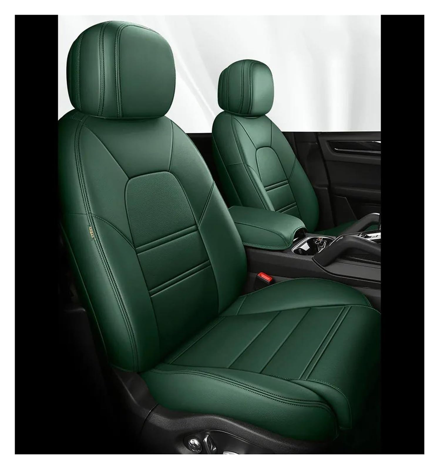 SEOBIO Auto-Sitzbezüge Für Q3 F3 Sportback 2018 2019 2020 2021 2022 2023 Benutzerdefinierte Kunstleder-Autositzschutzbezüge Auto-Schonbezüge(Green) von SEOBIO
