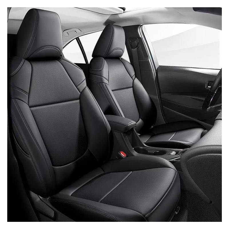 SEOBIO Auto-Sitzbezüge Für Toyota Für CHR 2018-2021 Für RAV4 2020 Für Corolla 2019-2021 1 Set Auto Sitzbezug Zubehör Auto-Schonbezüge(Black,Standard Edition) von SEOBIO