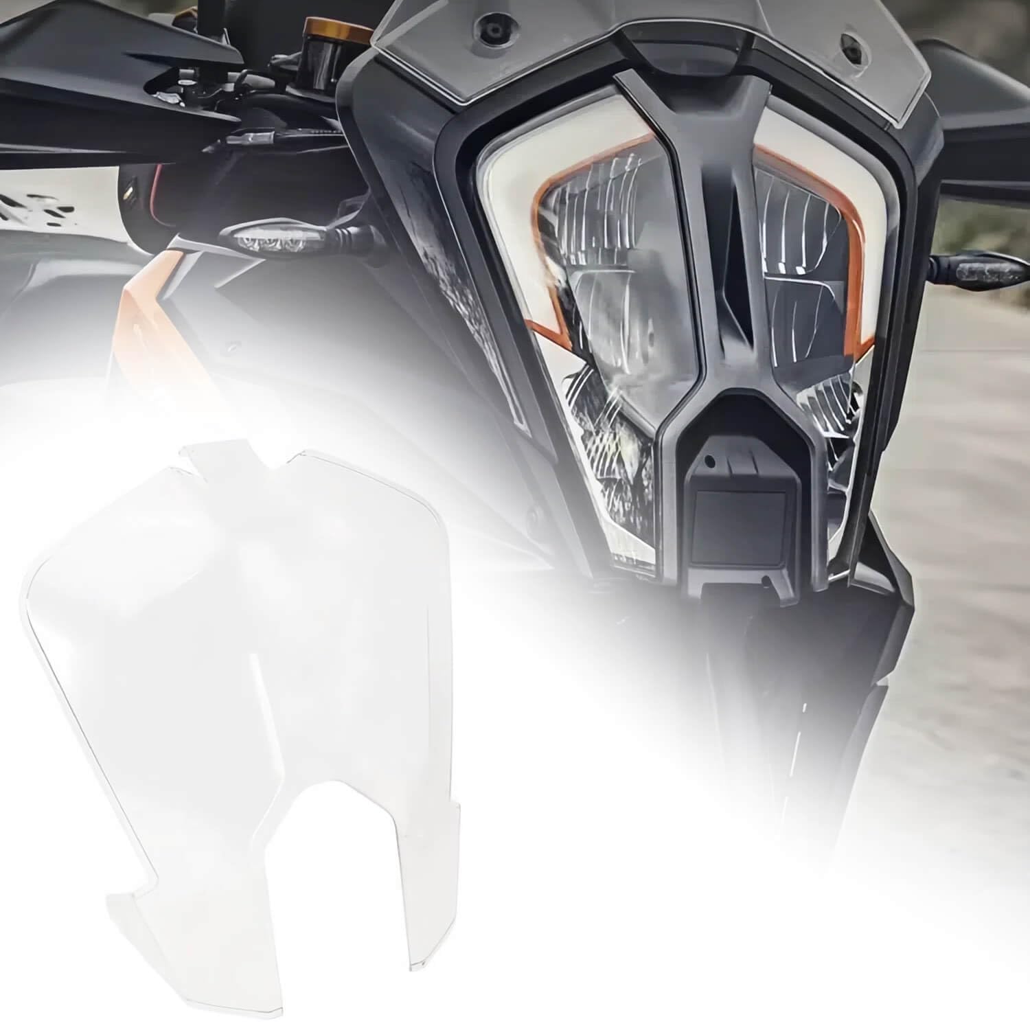 SERALI Motorradzubehör Scheinwerferschutzabdeckung für KTM 1290 Super Adventure S/R 2021-2024, Transparent, Stoßfest, Polykarbonat von SERALI