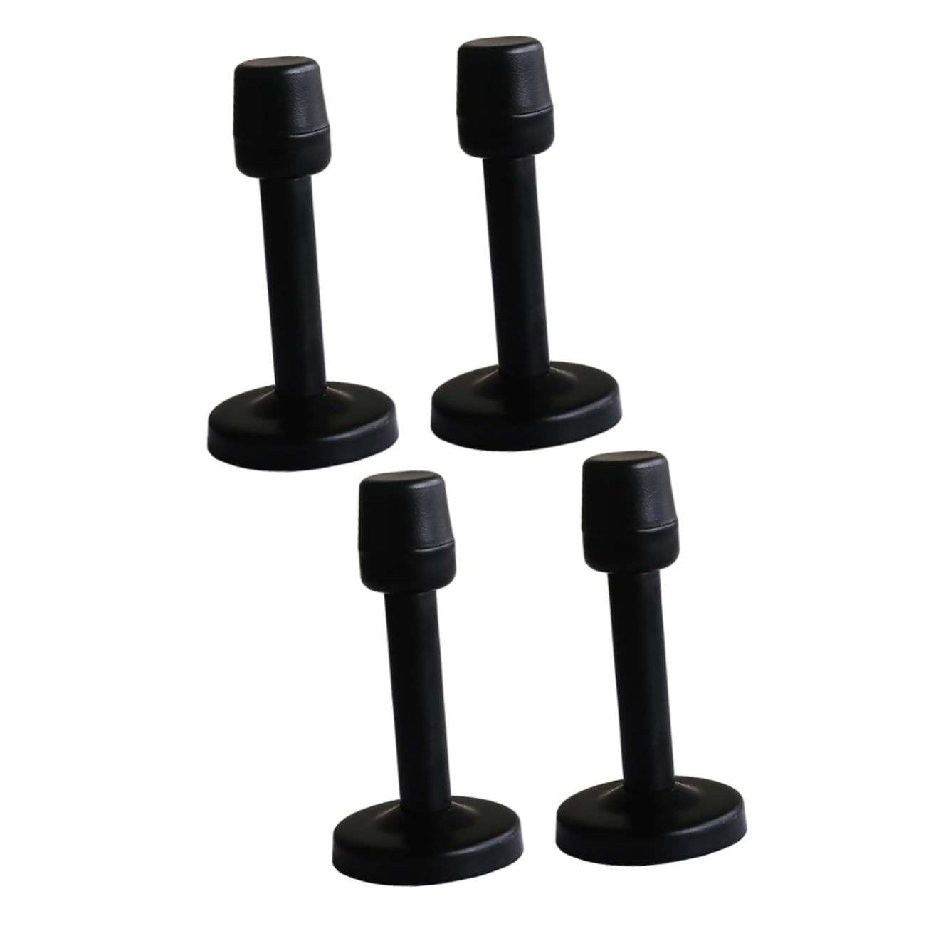 SEWACC 4 Stück Edelstahl-Tür stopper Türstopper Magnethalter Türstoßstangen Antikollisionsstopper für die Tür türgriff stopper Puffertürabsaugung Türschutzstopper Rostfreier Stahl Black von SEWACC