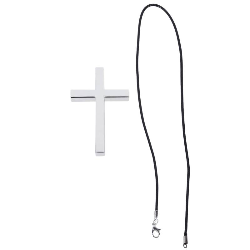 SEWACC Cross Anhänger Für Auto Rückspiegel Spiegel Legierung Cross Car Spiegel Hanging Ornament Cross Charm Für Auto Inneneinrichtung (Silber) von SEWACC