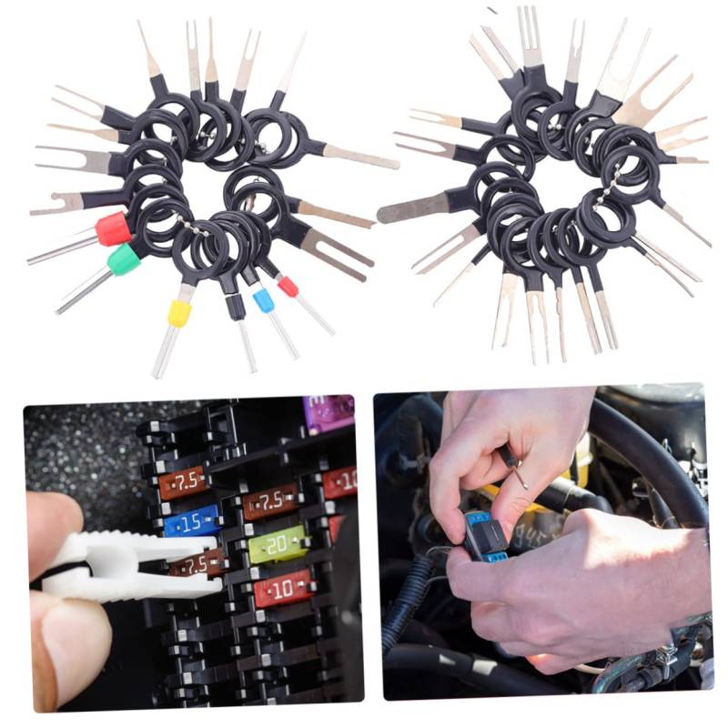 SEWOART 1 Entfernen des Terminals Auto Kabelbaum Werkzeug Terminal Entfernungswerkzeug Kfz-Kabelverbinder Auto-Werkzeuge Pin-Entriegelungswerkzeug Kit zum Entfernen von Steckerstiften von SEWOART