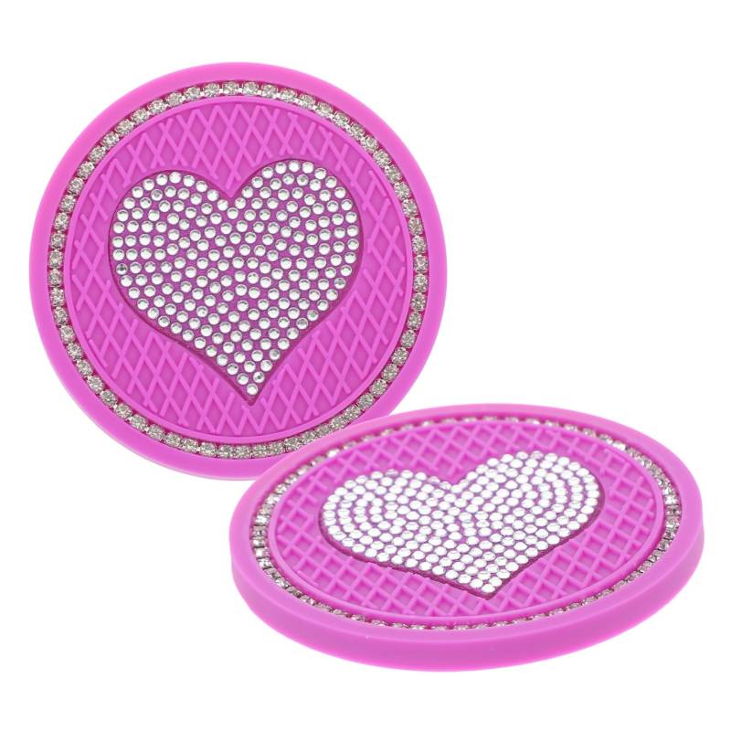 SEWOART 2 Stück Wasserachterbahn car Coasters Auto becherhalterung kfz zubehör Getränkehalter im Auto Untersetzer für Autotassen Anti-Verbrühungs-Tassenmatte Isolieruntersetzer PVC Violet von SEWOART