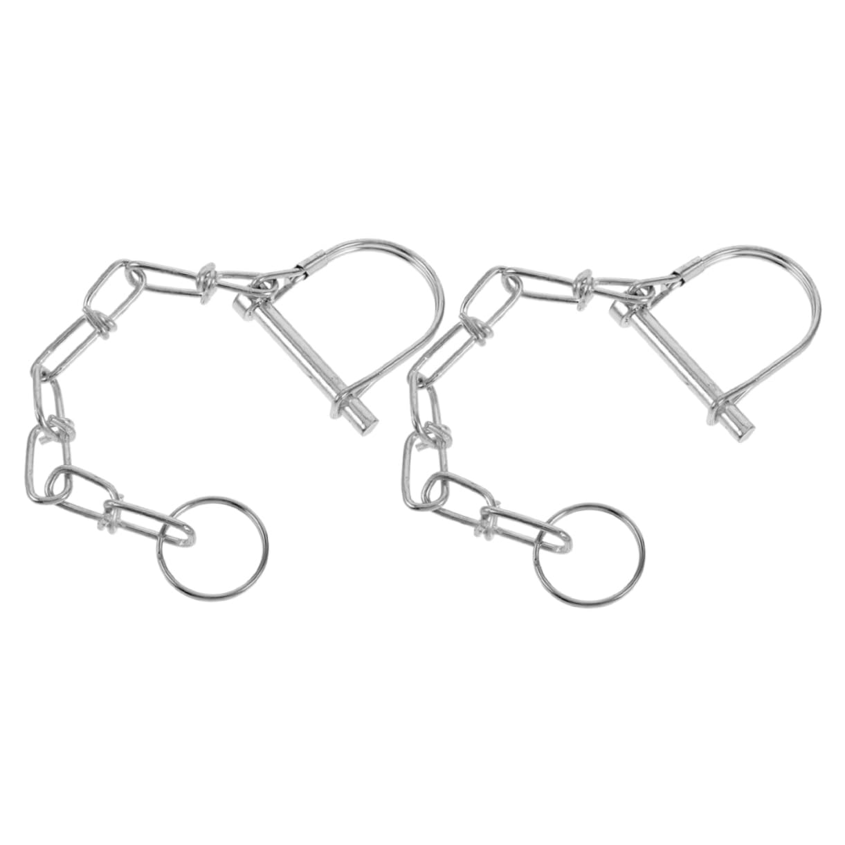 SEWOART 2St Anhänger Stecker Clip-Kabelklemme Kuckucksaufkleber Klemmverbinder Zubehörkeil Sicherheitsstift Anhängersicherung Anhängerkupplung Teile Anhänger Sicherheitsnadel Stahl Silver von SEWOART