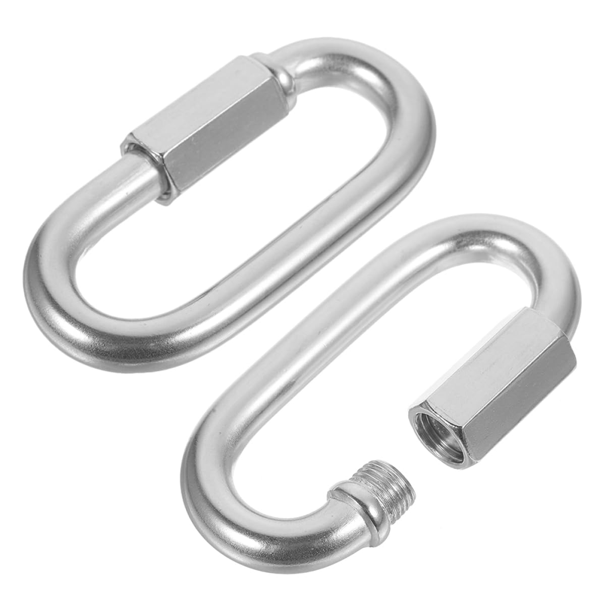 SEWOART 2St Trailer-Link Bergsteigen kletterzubehör Outdoor karabiner Klettern Zubehör Rucksackclips Verschlusskarabiner Klettern Kletterkarabiner Bergsteiger-Clips Rostfreier Stahl Silver von SEWOART