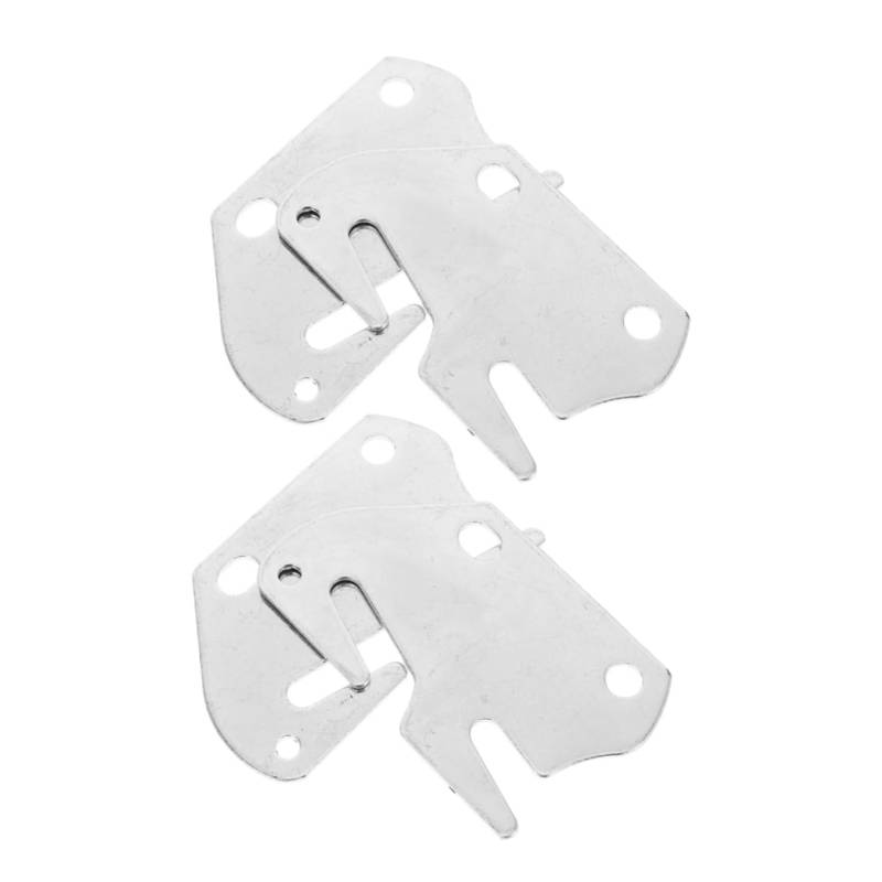 SEWOART 4Pcs Möbelanschluss Retro Knöpfe Möbelknöpfe Hardware Betthalterung Unsichtbares Betthalterung Bettbretthalterung Hardware Zubehör Bettrahmen Bettrahmen Hardware Eisen Silber von SEWOART