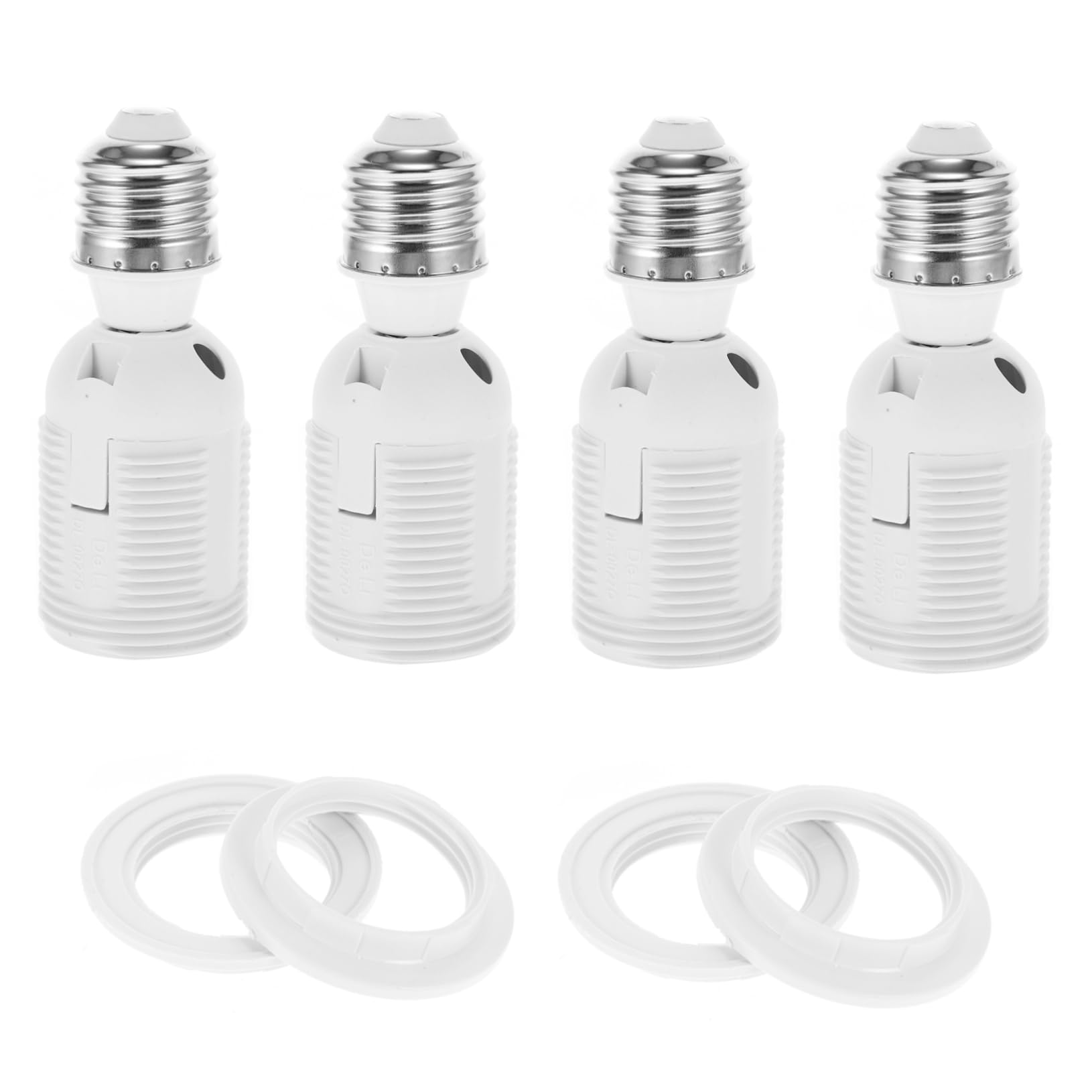 SEWOART 4er Set E27 Lampenadapter Lampensockel Extender Lampenfassung Konverter Für Glühbirnen PE Socket Extender Ideal Für Vielseitige Beleuchtungsanwendungen von SEWOART