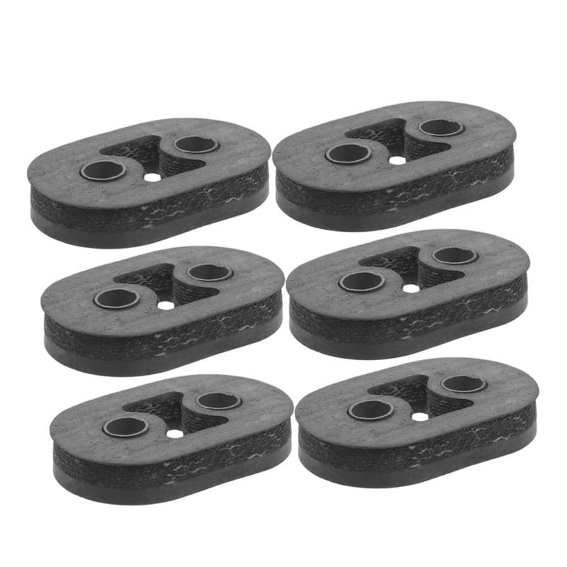 SEWOART 6Pcs Auto Auspuffhügel Auspuffanlagen Auspuffhügel Für Auto Achsrohr Dämpfungshänger Autozubehör Fahrzeug Auspuffkleiderbügel Automodus Steckbügel Gummi Schwarz Schwarz Schwarz von SEWOART