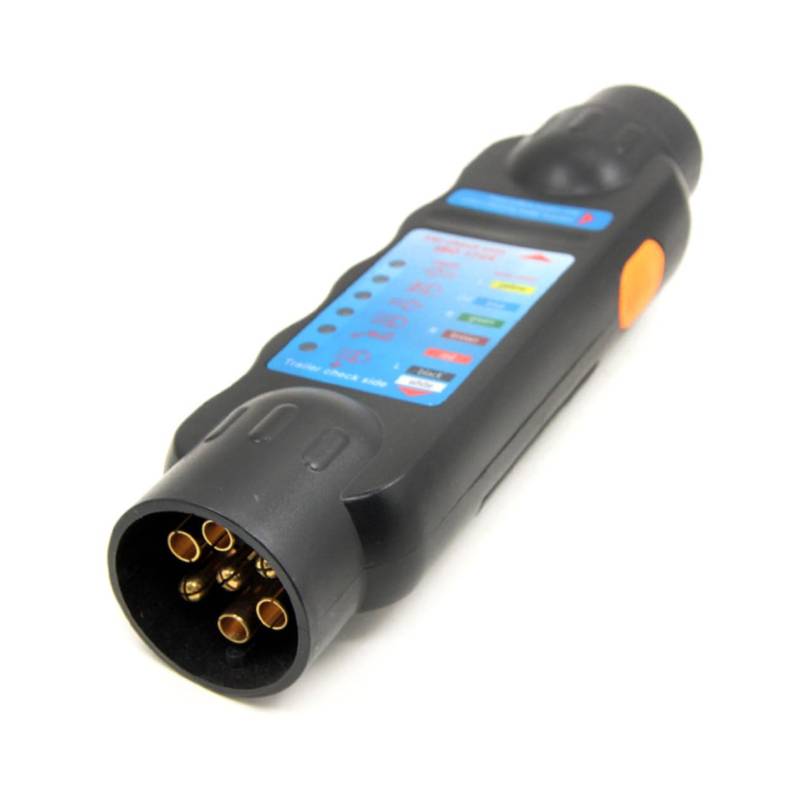 SEWOART 7 Poliger Anhängertester 7 Way Plug Tester Für Anhängersteckdosen Diagnosetool Für Fahrzeugbeleuchtung Einfaches Trailer Testgerät Robust Und Benutzerfreundlich von SEWOART