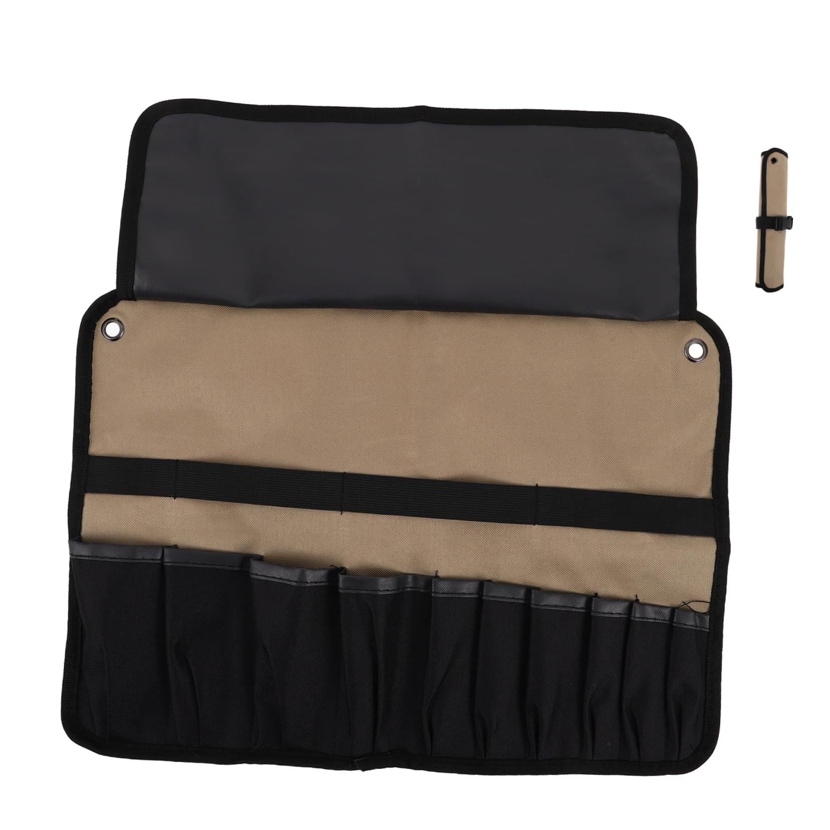 SEWOART Roll Kit Werkzeugtasche Mechaniker Werkzeugtasche Werkzeugtasche Gabeltasche Werkzeug Organizer Tasche Werkzeug Tragetasche Lenkertasche Khaki von SEWOART