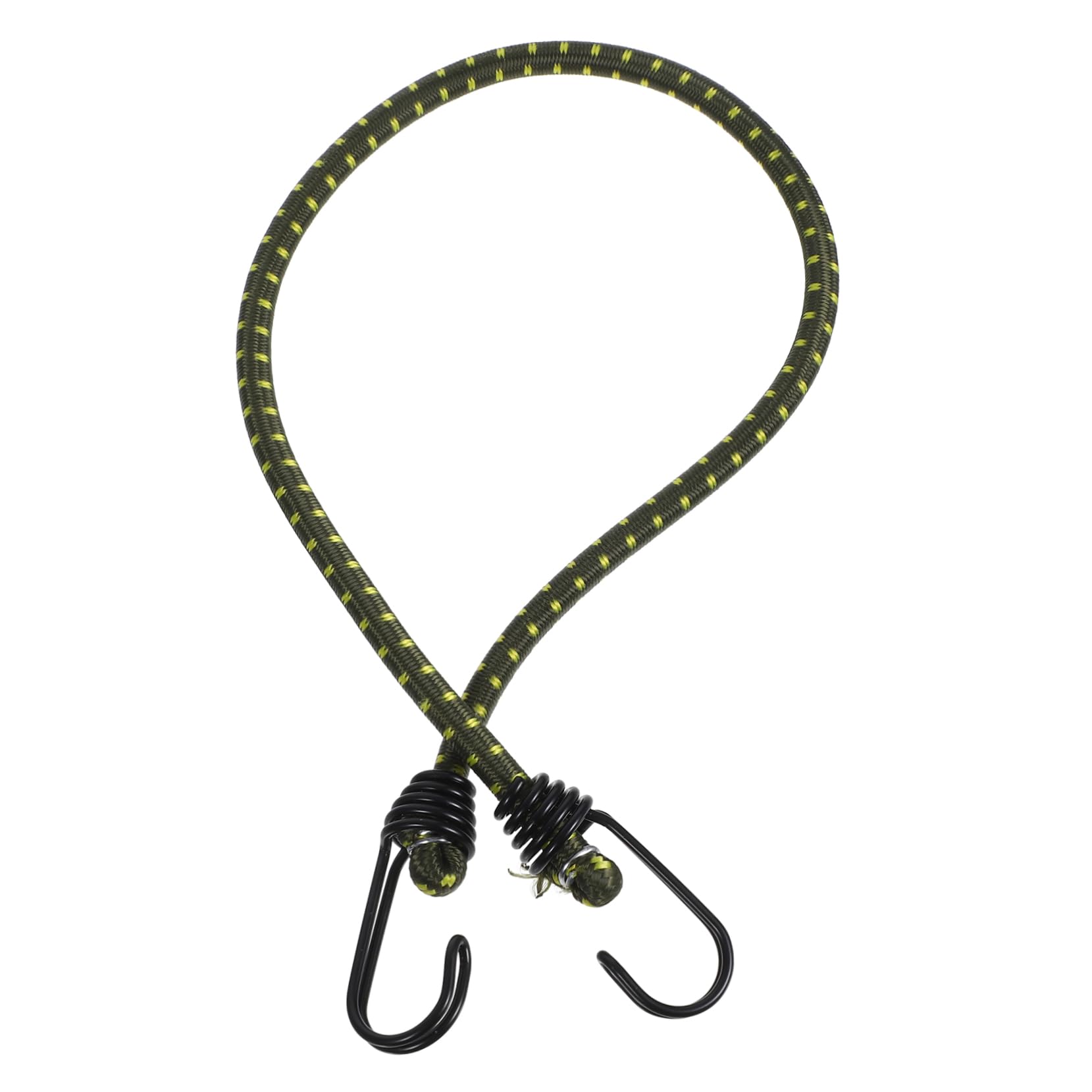 SEWOART Zeltseil mehrzweckseil Bungee-Seil mit Haken Starkes Gummiband mit Haken Bungee-Shock-Kabel Straffung Abschleppen Winde Bungee-Cord-Bündel elastische Wäscheleine Eisen Olive Green von SEWOART