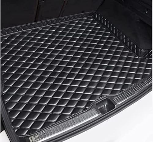 Passgenaue Leder Kofferraummatten für Audi S6 (4B,C5) 1999-2005, Kratzfester Rutschfester Wasserdichter Liner leicht zu reinigen,Black von SFALCI