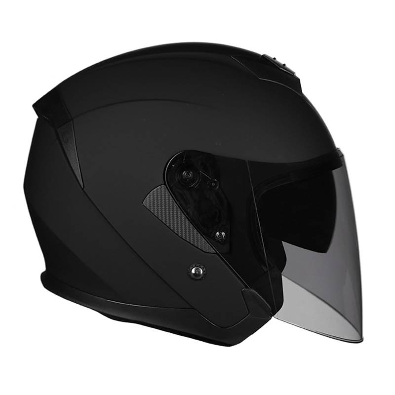 SFJITUTJAS Motorradhelm Halbschale Jethelm Mit Doppelter Visier Reservierter Bluetooth-Headset-Steckplatz Herausnehmbares Futter ECE-Zertifizierung Scooter Helm Erwachsene Herren Damen(M,XL(59~60CM)) von SFJITUTJAS