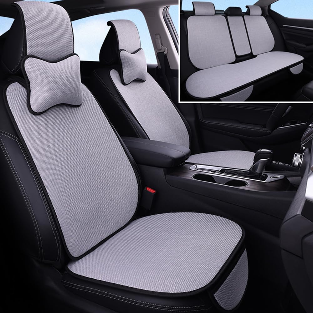 SFNDM Sitzbezüge Auto, für Audi Q3 2015-2024 Auto-Schonbezug Autositzbezüge Schonbezüge Sitzkissen Anti Rutsch Autositzschoner Autositzauflage,G-Light gray von SFNDM