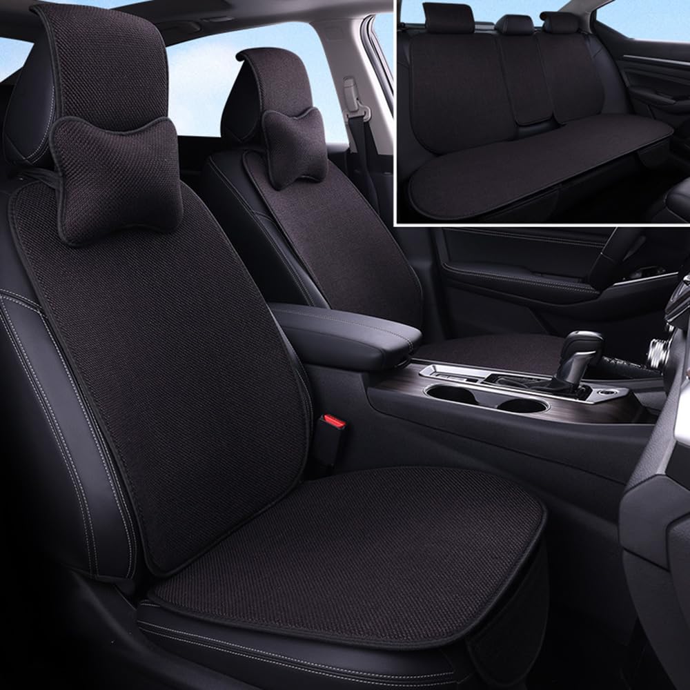SFNDM Sitzbezüge Auto, für Benz GL SUV X166 2012-2015 Auto-Schonbezug Autositzbezüge Schonbezüge Sitzkissen Anti Rutsch Autositzschoner Autositzauflage,A-Black von SFNDM