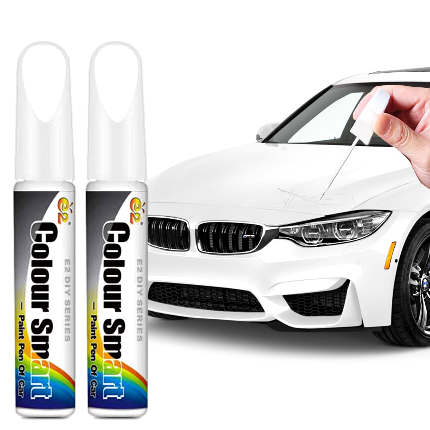 Lackstift Auto, 2 Stück Lackstifte für Auto Kratzer, Car Scratch Remover Pen, Lackstift Auto Lack Reparatur, Zum Ausbessern von Kratzern im Auto (Weiß) von SFNN