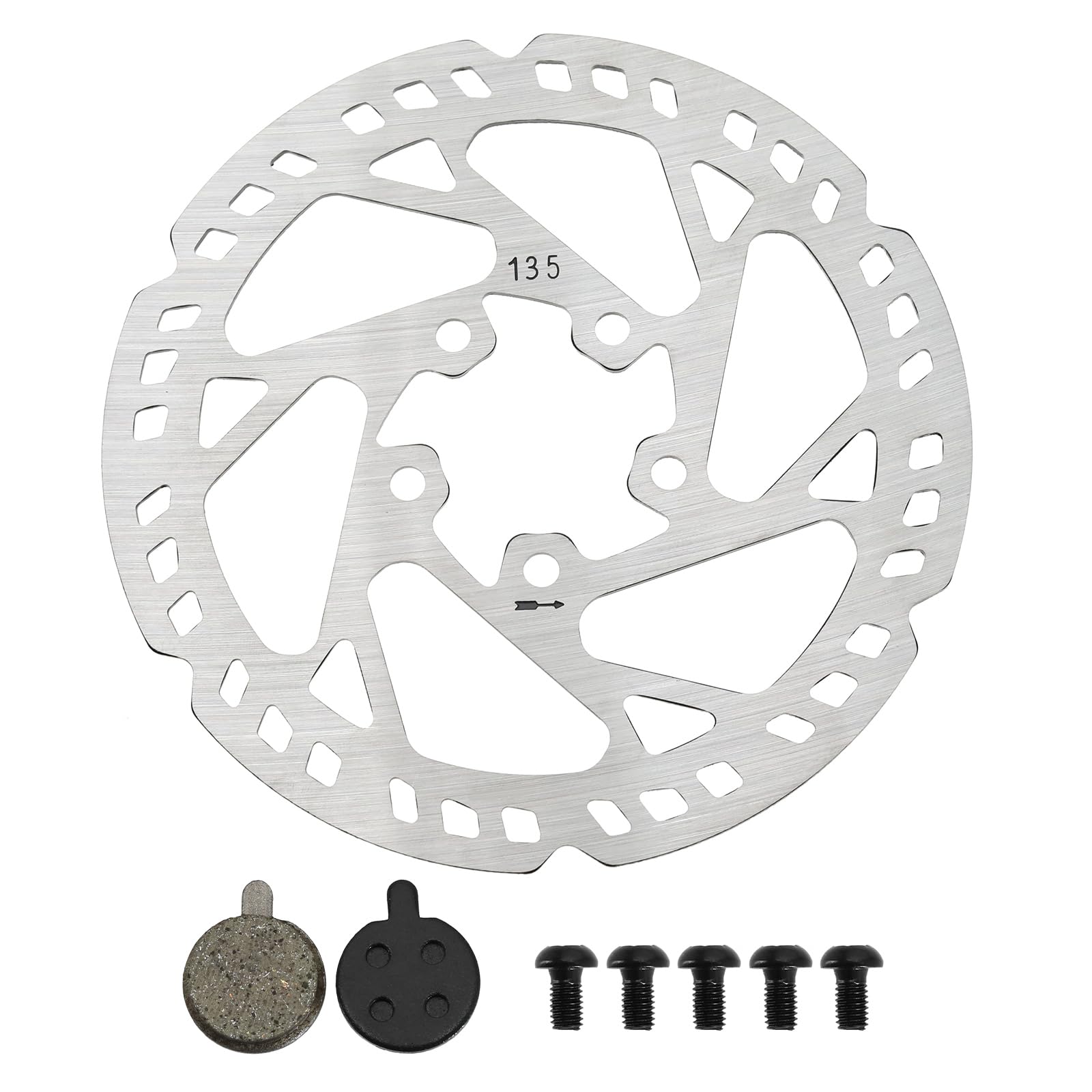 135 mm Bremsscheibe für Elektroroller, kompatibel mit X Tech/ M365/ Pro/Pro 2, Ersatz-Bremsscheibe, Schutz aus Edelstahl, für Elektroroller von SG Store