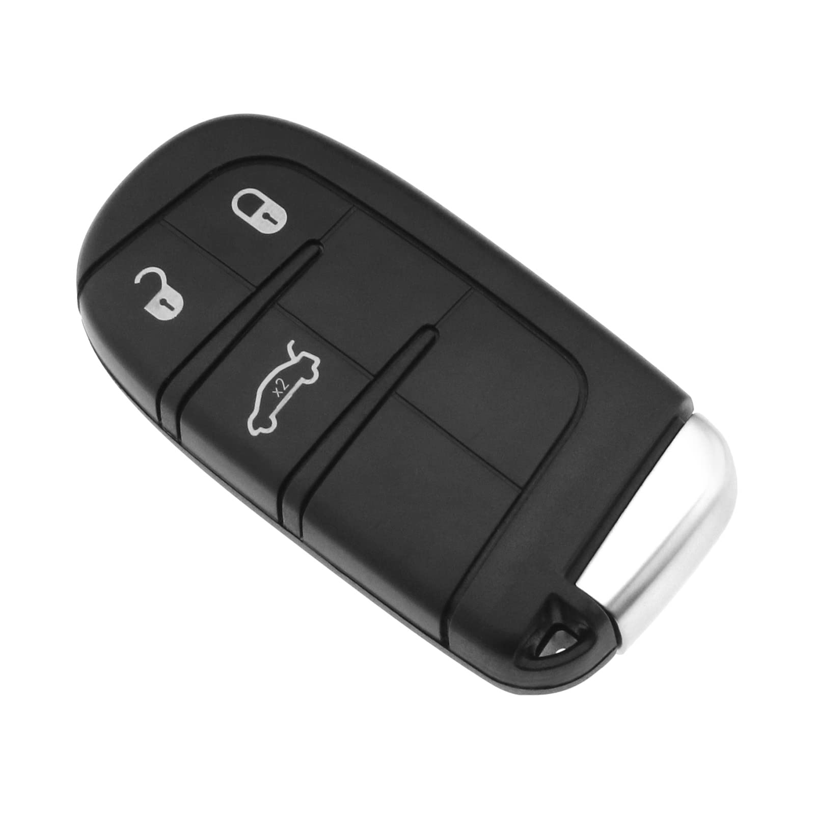 SG Store 3-Tasten-Fernschlüsselgehäuse Kompatibel mit Jeep Cherokee KL Remote Fob 2014–2019 Kompatibel mit FIAT 500X 2014–2018 3-Tasten-Fernbedienungs-Smart-Key-Gehäuse von SG Store