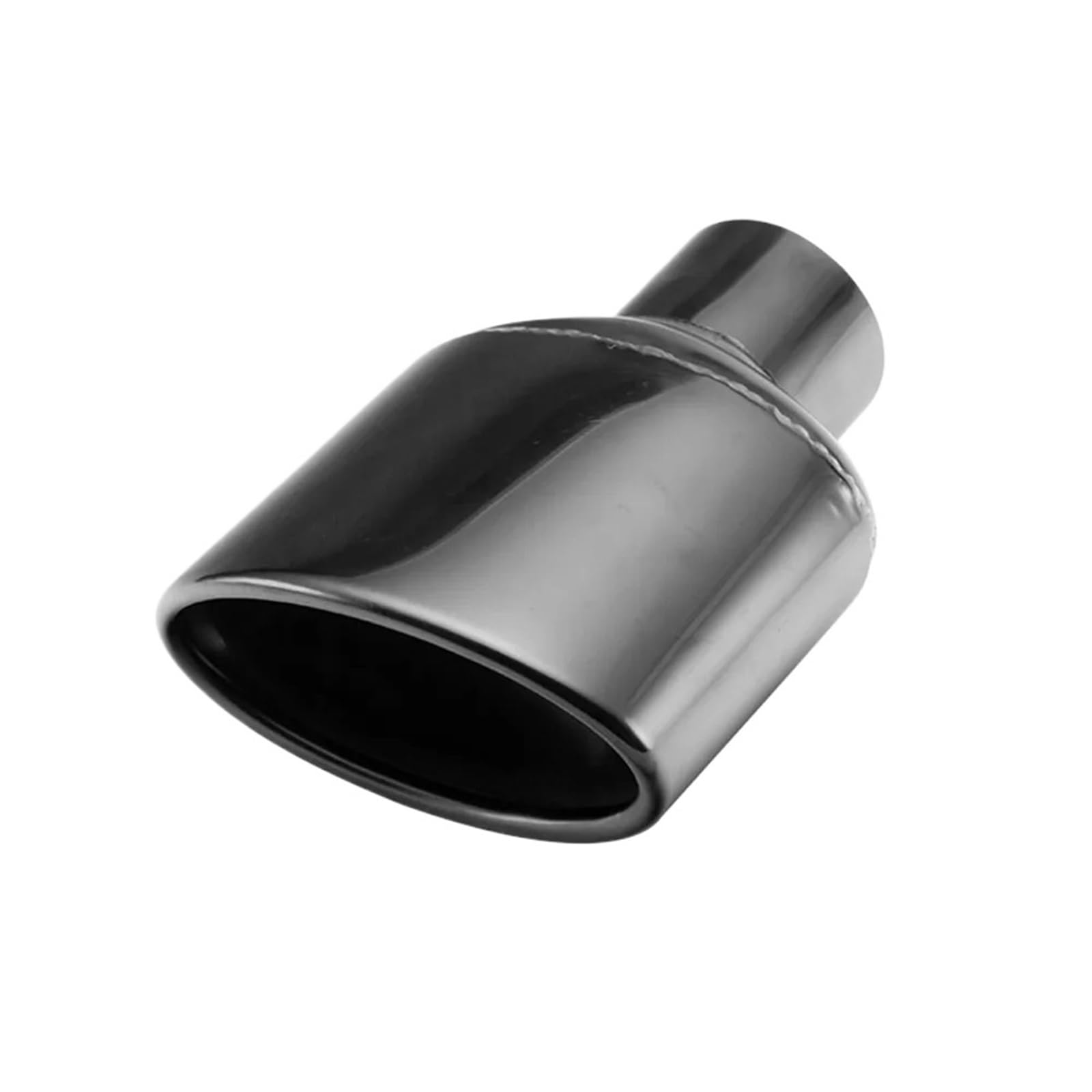 Auspuff Schwanzrohr Universal Auto Oval Gerollt Schalldämpfer Kehle Ende Spitze Edelstahl Schwarz Auspuff Endrohr 57mm Auspuff Schalldämpfer von SGHFUVE