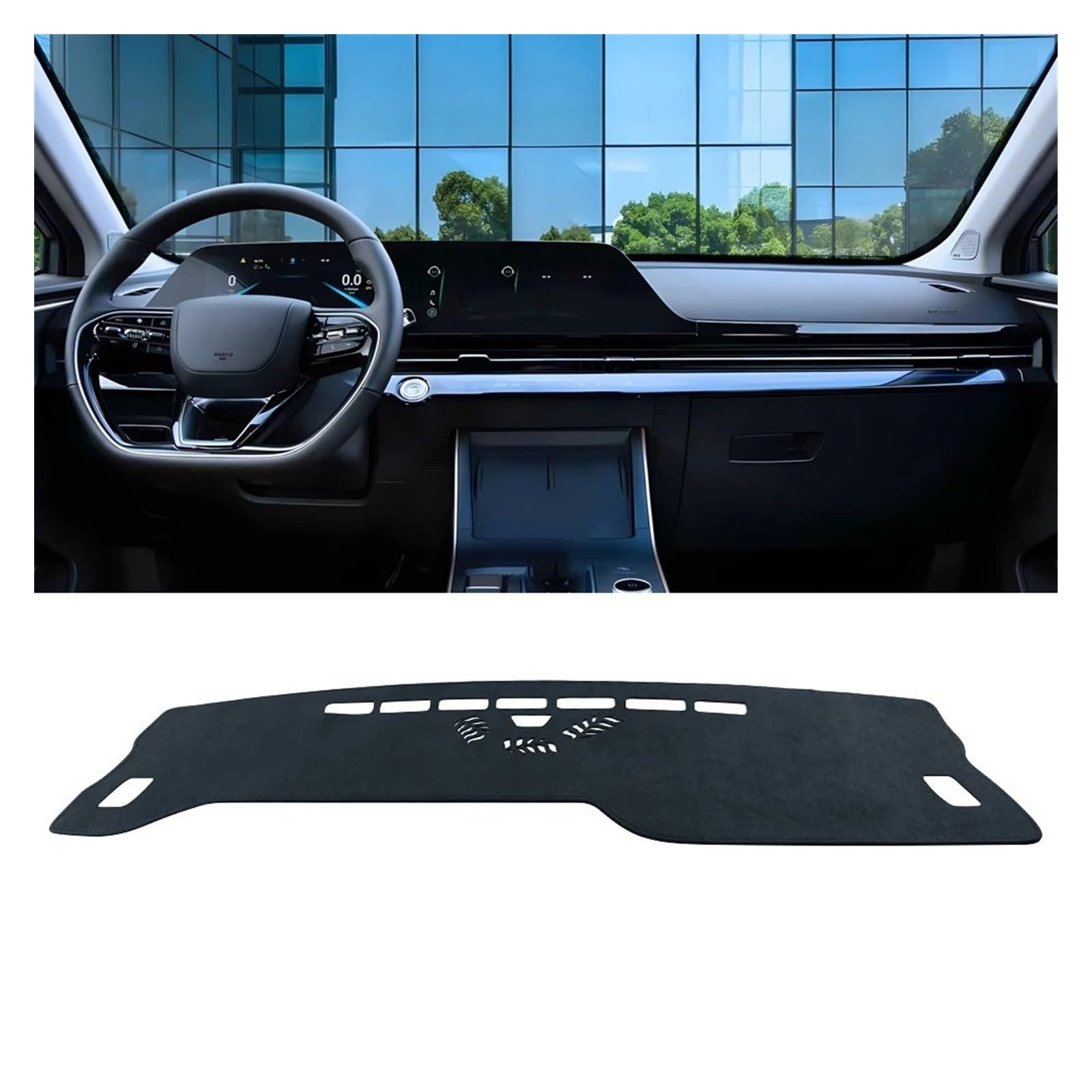 Auto Armaturenbrett Lichtdichtes Pad Für Chery Für Omoda 5 Für C5 2022 2023 2024 Auto-Armaturenbrett-Abdeckung Sonnenschutzmatte Instrumententafel-Teppiche Dash Matte(LHD Black) von SGHFUVE