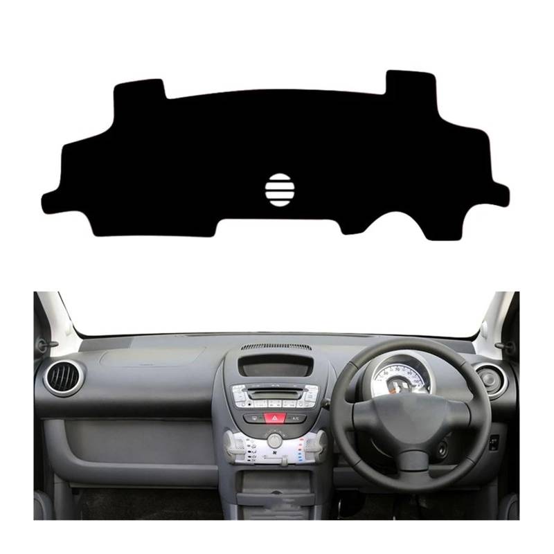 Auto Armaturenbrett Lichtdichtes Pad Für Citroen Für C1 2005 2006 2007 2008 2009 2010-2014 Auto Dashmat Dashboard Abdeckung Pad Matte Sonnenschirm Schützen Teppich Kissen Dash Matte(Rot,RHD) von SGHFUVE