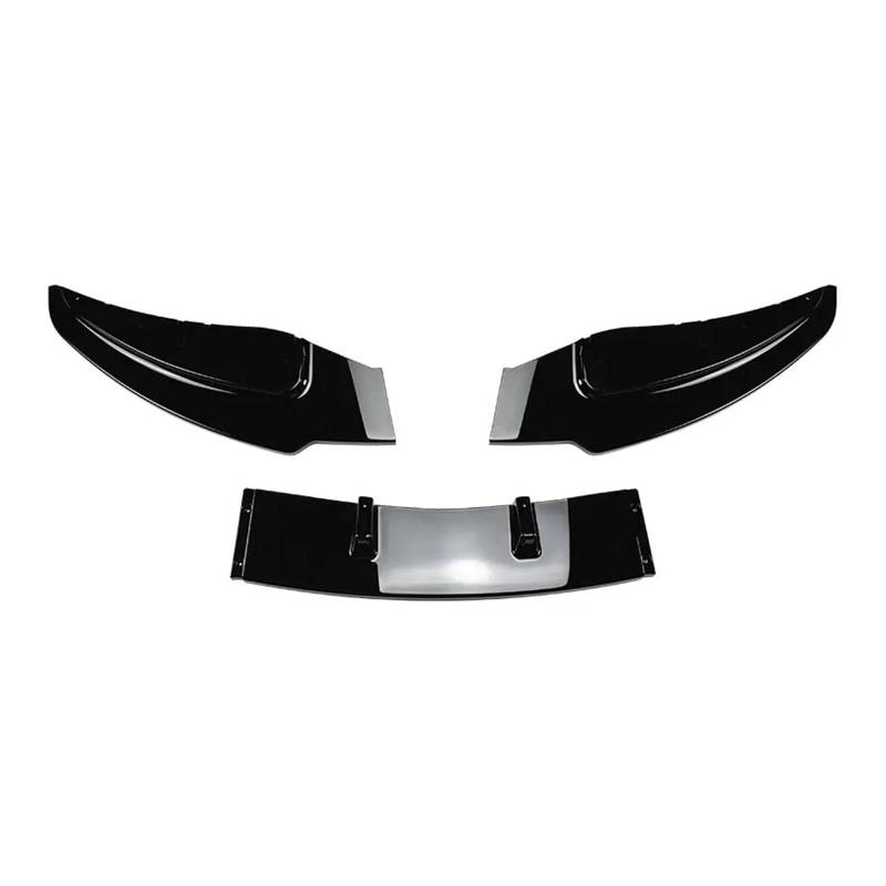 Auto Bumper Frontspoiler 3 PCS Für 1 Series Für E81 Für E82 Für E87 Für E88 Für LCI Standard Edition 08-11 Auto Front Stoßstange Lip Splitter Spoile Spoiler(Glossy Black) von SGHFUVE