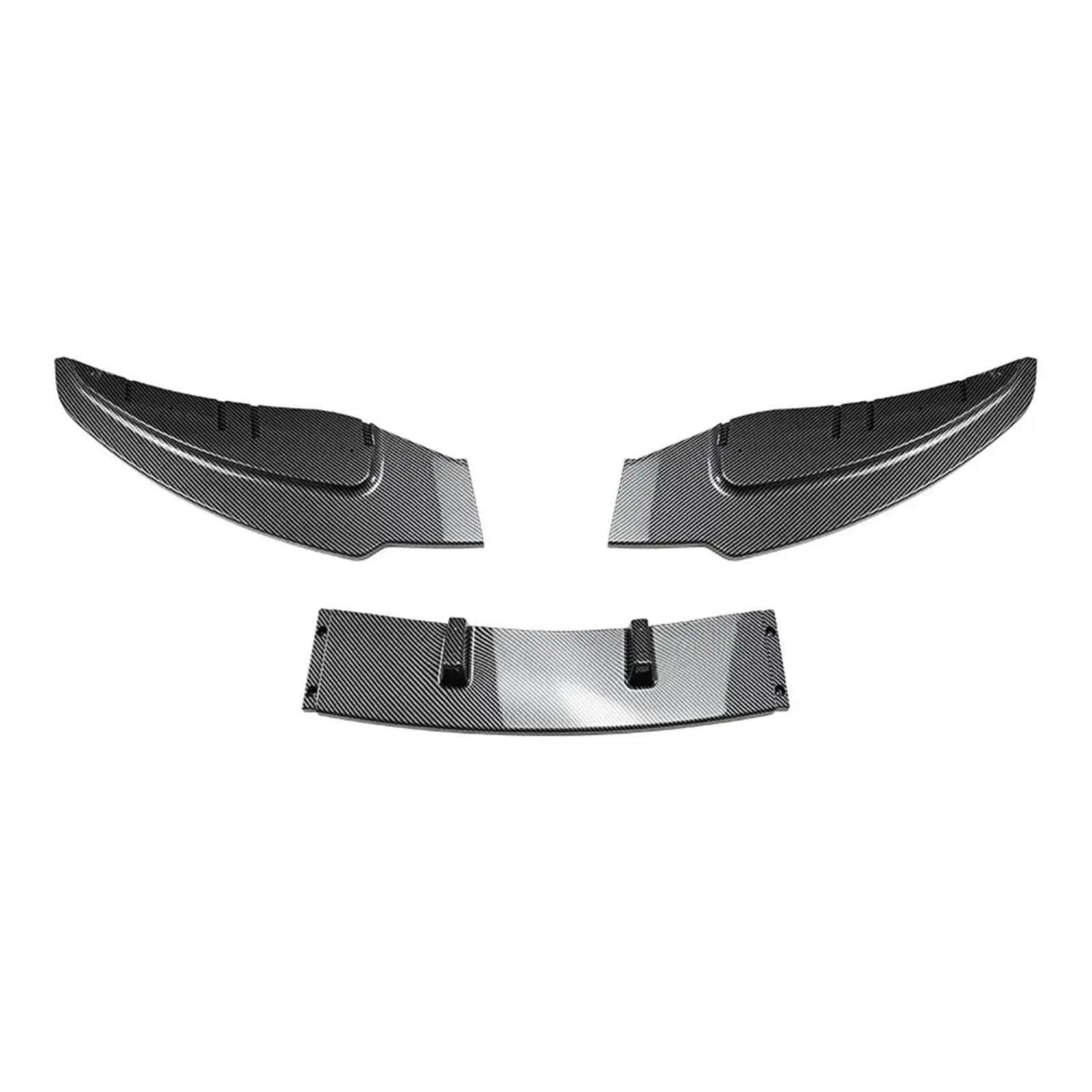 Auto Bumper Frontspoiler 3 PCS Für 1 Series Für E81 Für E82 Für E87 Für E88 Für LCI Standard Edition 08-11 Auto Front Stoßstange Lip Splitter Spoile Spoiler(Kohlefaser-Optik) von SGHFUVE