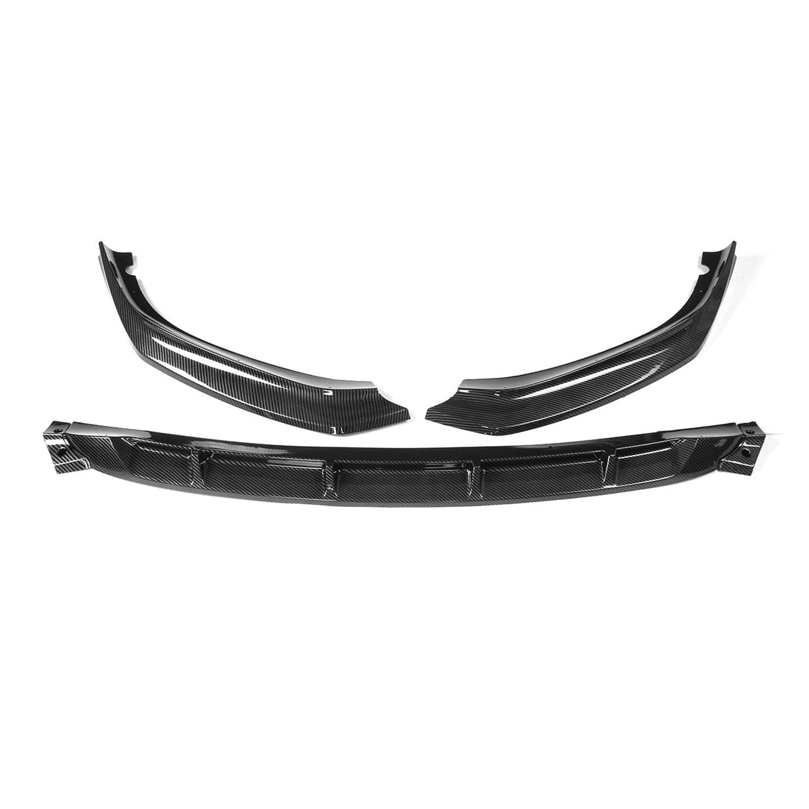 Auto Bumper Frontspoiler 3-teilig Für 5er-Serie Für G30 Für G31 Für G38 Für Sportwagen Frontspoilerlippe Splitter Diffusor Spoiler Stoßstangenschutz(Kohlefaser-Optik) von SGHFUVE