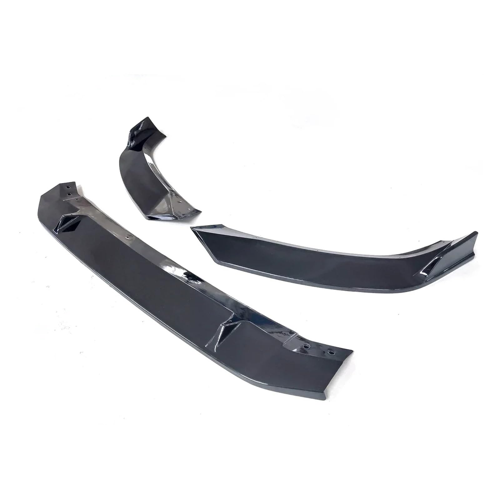 Auto Bumper Frontspoiler Für A4 Für B9 2017 2018 Für Standardauto Stoßstange Vorne Lip Spoiler Seite Splitter Diffusor Schutz Körper Kit Deflektor(Bright Black) von SGHFUVE