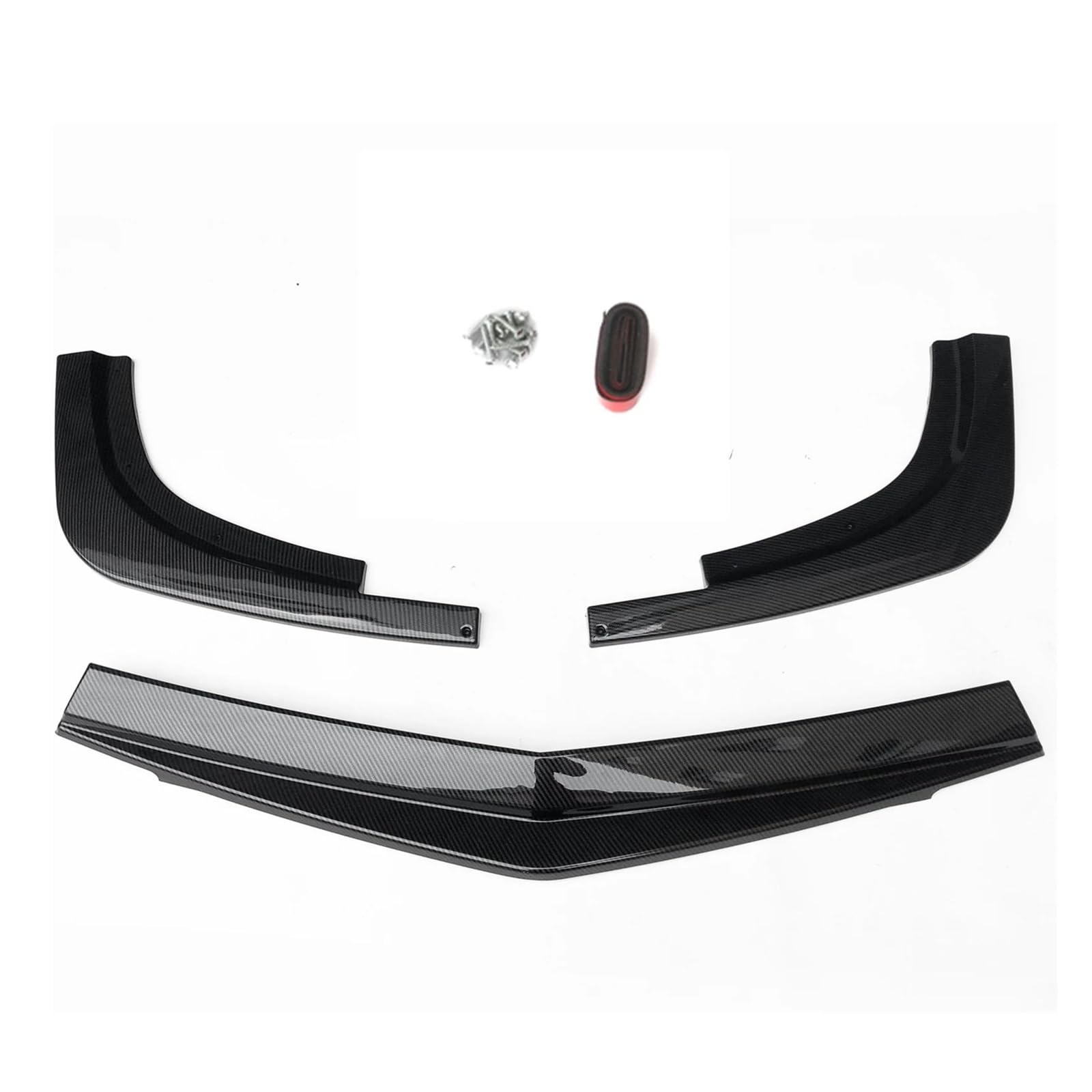 Auto Bumper Frontspoiler Für Benz C Für Klasse Für W204 Für C63 Für AMG Für Basis Für Limousine 4-Türer 2012 2013 2014 Frontspoilerlippe(Kohlefaser-Optik) von SGHFUVE