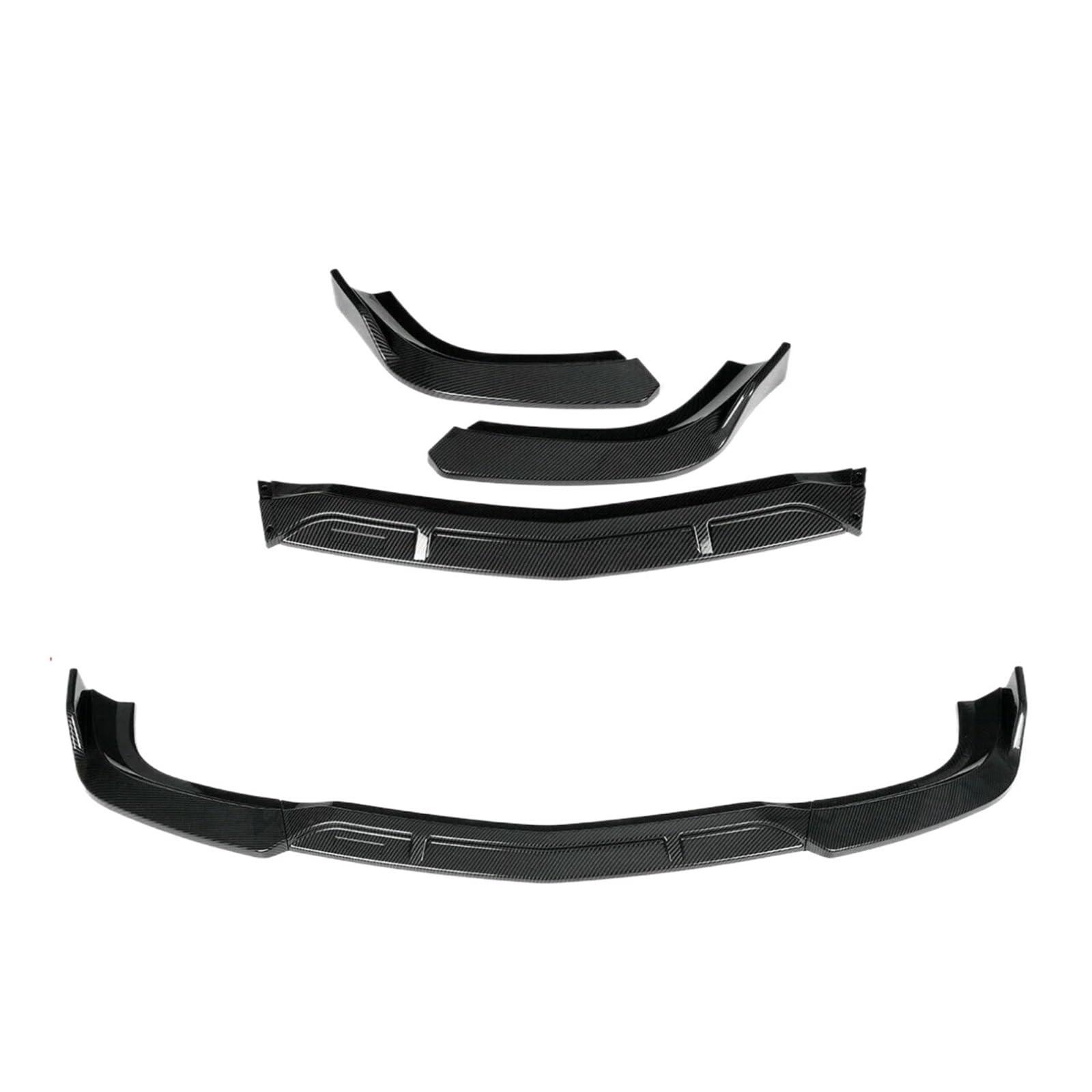 Auto Bumper Frontspoiler Für Benz Für W204 Für C180 Für C200 Für C250 Für C300 Für C350 2012 2013 2014 Auto Frontstoßstange Lip Body Kit Spoiler(Kohlefaser) von SGHFUVE