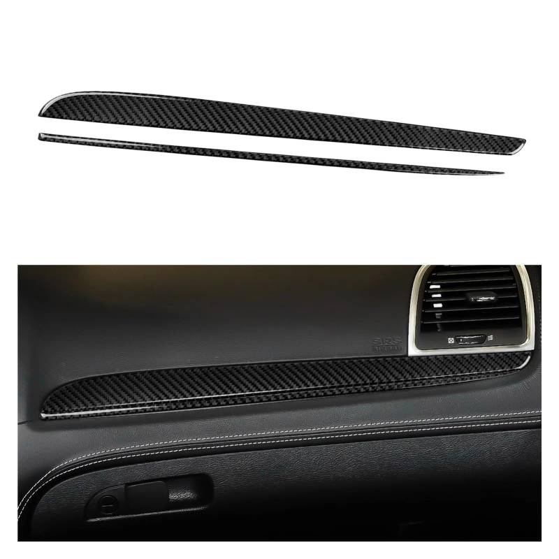 Auto Innenraum Für Chrysler 300 2011-2023 Zubehör Carbon Faser Aufkleber Auto Copilot Decor Streifen Decals Auto Innen Zubehör von SGHFUVE