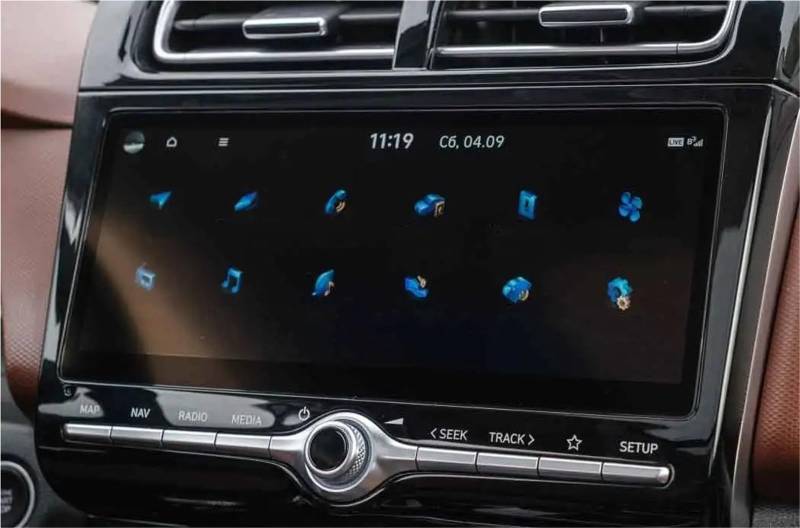 Displayschutzfolie Displayschutz Aus Gehärtetem Glas Für Hyundai Für Creta 2021 2022, Auto-Infotainment, GPS-Radio, Navigation, Innenausstattung Navigation Schutzfolie(GPS 10.25 inch) von SGHFUVE