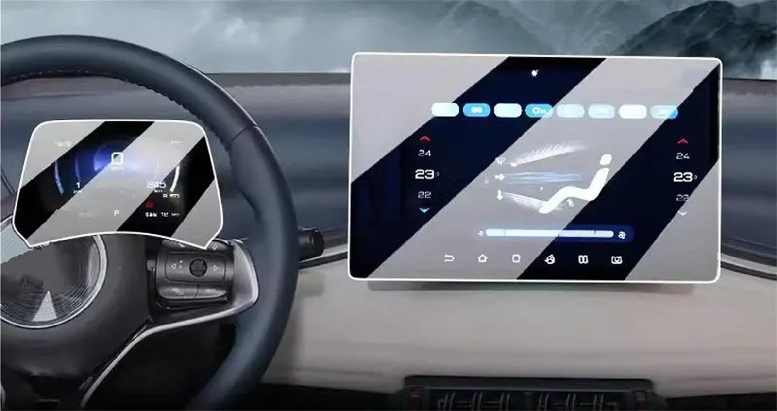 Displayschutzfolie Displayschutzfolie Aus Gehärtetem Glas Für BYD Für Atto 3 Für Yuan Für Plus 2022 2023 2024, Autoradio, GPS-Navigation, Armaturenbrett Navigation Schutzfolie(15.6 inch 1set) von SGHFUVE