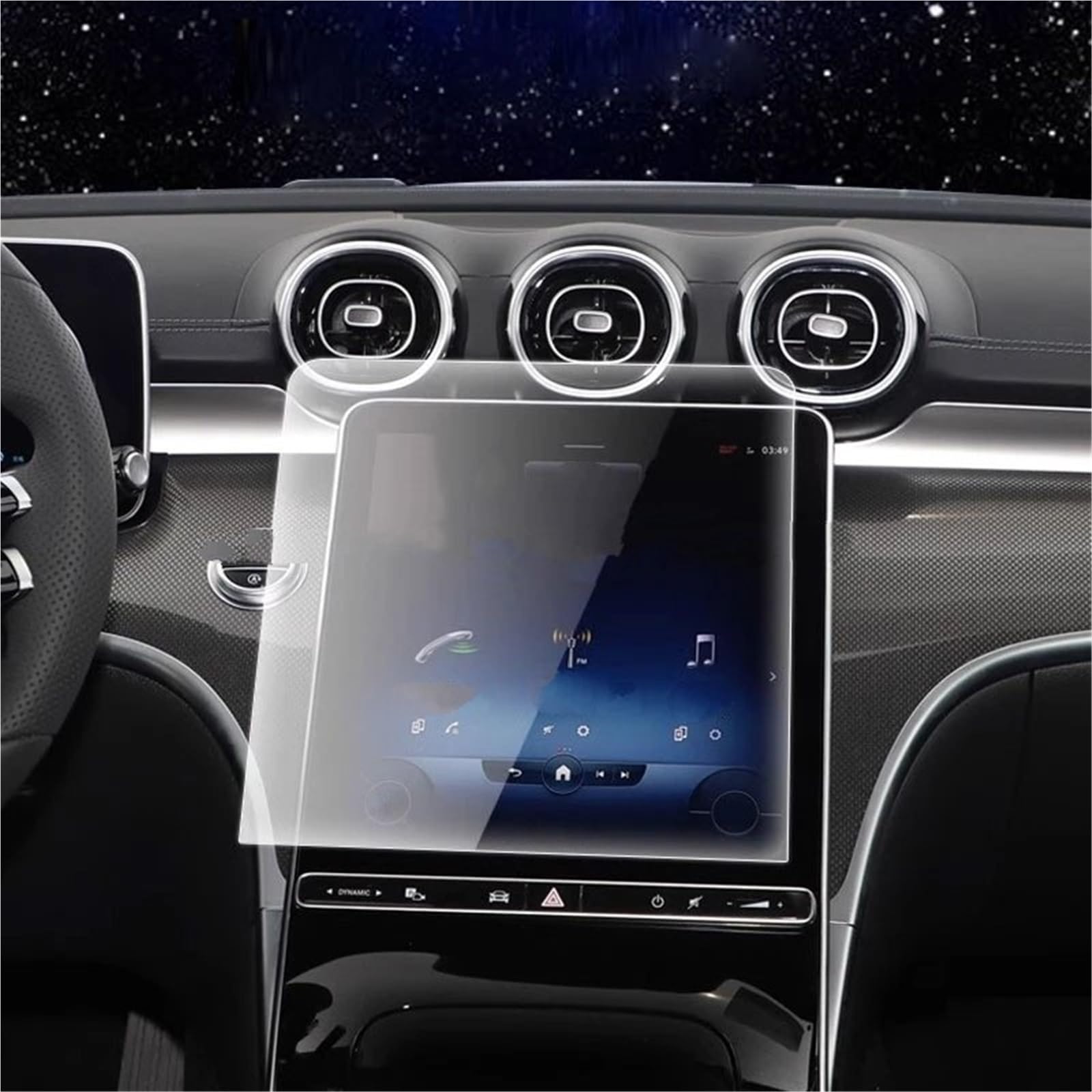 Displayschutzfolie Displayschutzfolie Aus Gehärtetem Glas Für Benz Für GLC X254 Für C-Klasse W206 2023 2024, Auto-LCD-GPS-Navigation, Kratzfest Navigation Schutzfolie von SGHFUVE