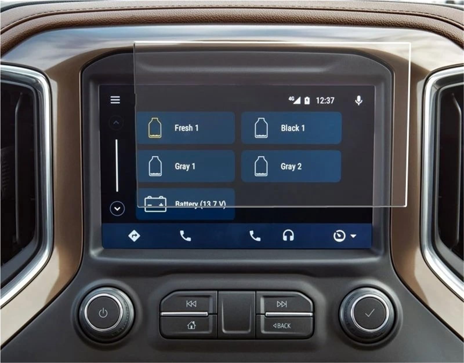 Displayschutzfolie Displayschutzfolie Aus Gehärtetem Glas Für Chevy Für Silverado 1500 2021, Autoradio, GPS-Navigation, Innenausstattung Navigation Schutzfolie von SGHFUVE