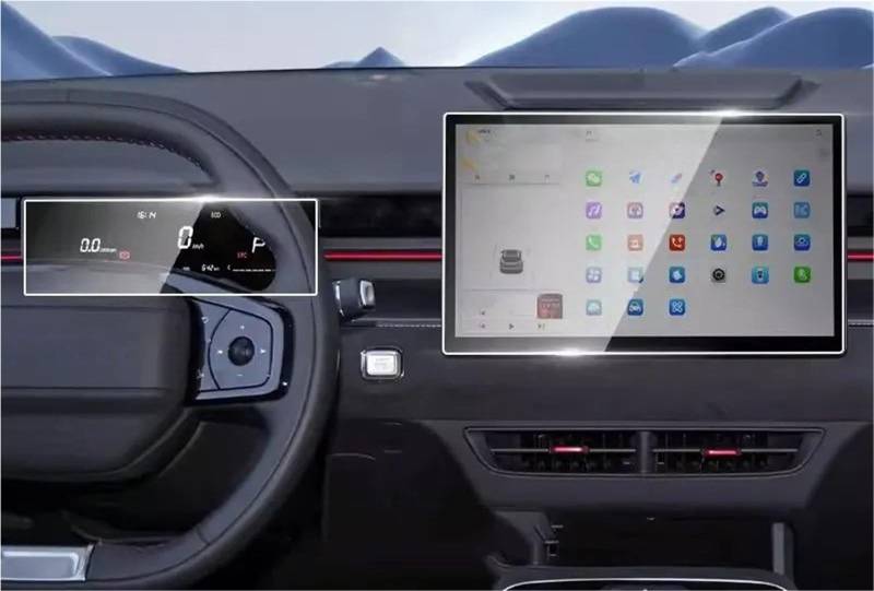 Displayschutzfolie Displayschutzfolie Aus Gehärtetem Glas Für Jetour Für Dashing 2022 2023, 12,8 Zoll, Auto-GPS-Navigationscenter, Touch-Display, Armaturenbrett Navigation Schutzfolie(GPS and dashboar von SGHFUVE