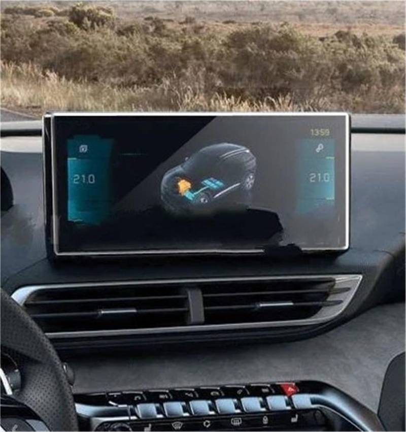 Displayschutzfolie Displayschutzfolie Aus Gehärtetem Glas Für Peugeot 3008 2021, Autoradio, GPS-Navigation, Innenausstattung Navigation Schutzfolie von SGHFUVE