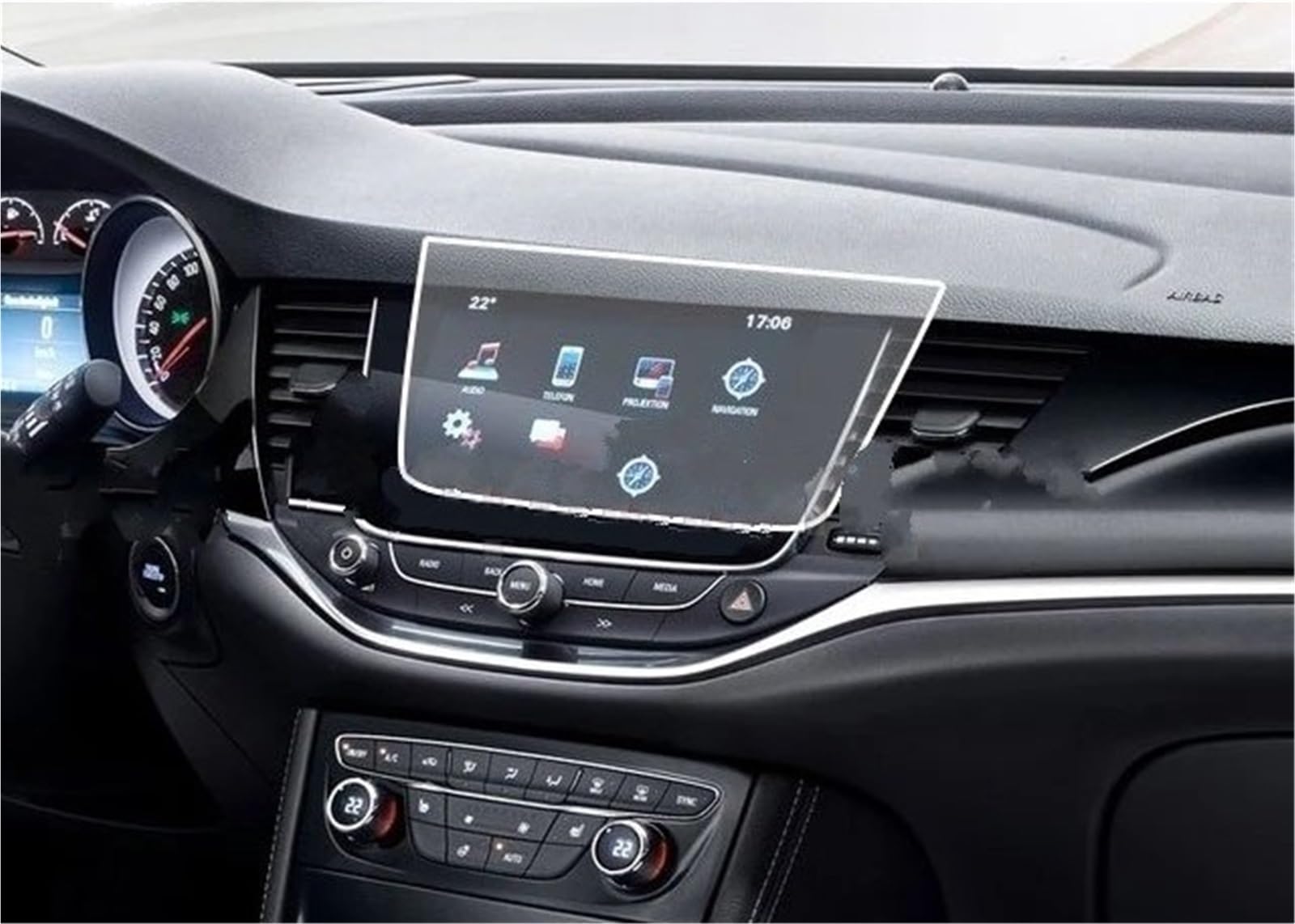 Displayschutzfolie Displayschutzfolie Aus Gehärtetem Glas Für Vauxhall Für Opel Für Astra K 2018 2019, Autoradio, GPS-Navigation, Innenausstattung Navigation Schutzfolie von SGHFUVE