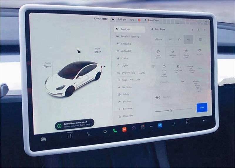 Displayschutzfolie Displayschutzfolie Silikonrahmen Displayrand Karosserieabdeckung Zentralsteuerung Zubehör Für Tesla Für Modell 3 Y 2024 2023 2022 Navigation Schutzfolie(Weiß) von SGHFUVE