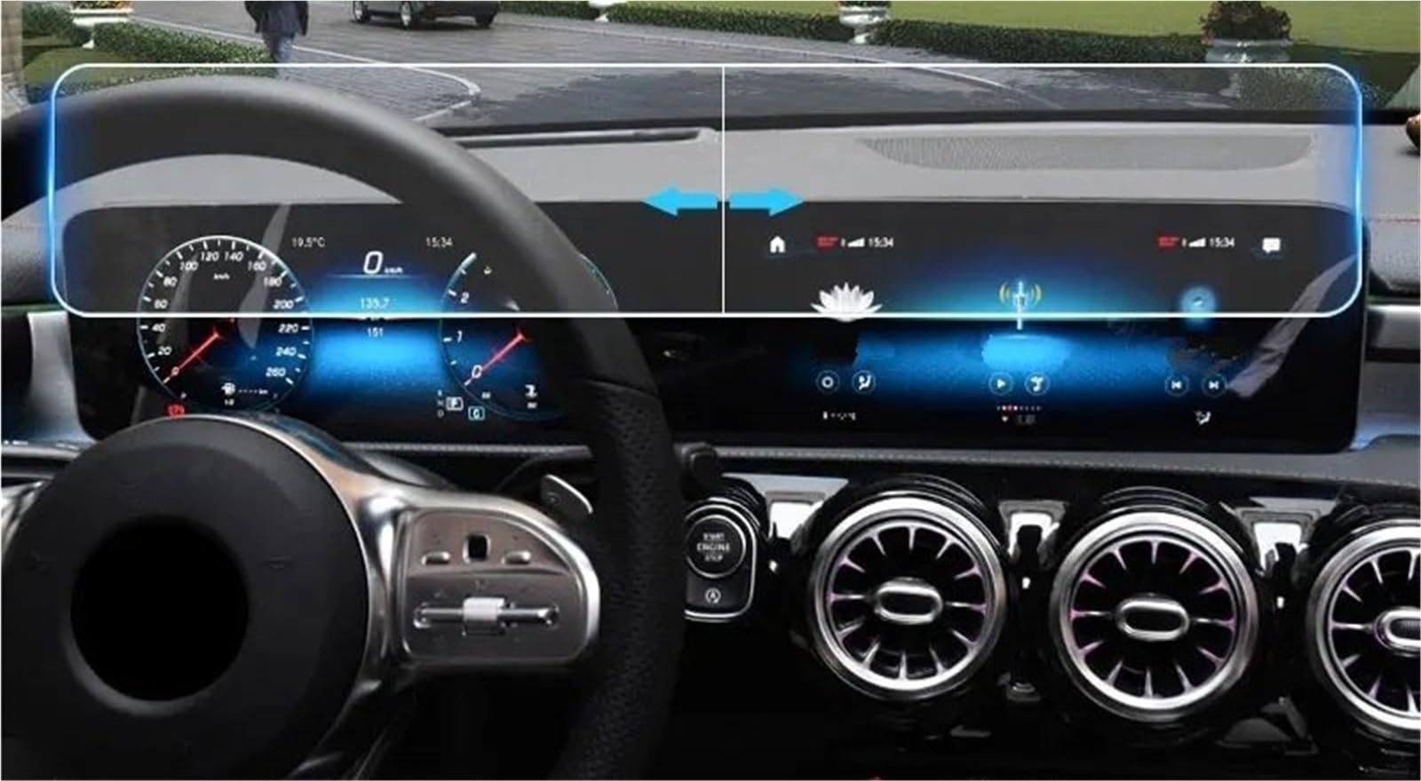 Displayschutzfolie Für Benz Für A-Klasse W177 A180 A200 2019 2020 Autonavigationsbildschirmfolie Armaturenbrett-Schutzfolie Displayschutzfolie Aus Gehärtetem Glas Navigation Schutzfolie von SGHFUVE